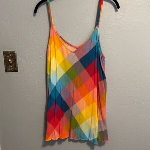 Torrid multicolor flowing tank blouse size 1
